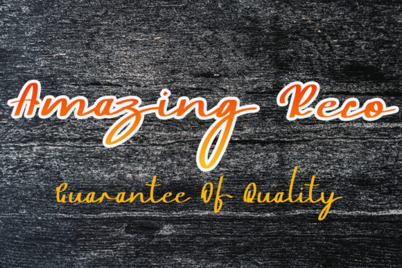 Amazing Reco: Elevate Your Designs with Elegant Script Typography