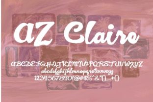 AZ Claire: A Bold Script Font with Smooth Letters