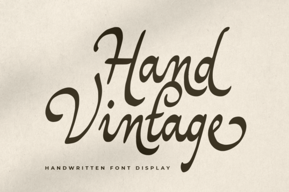 Hand Vintage: Elevate Your Designs with Retro Script Charm