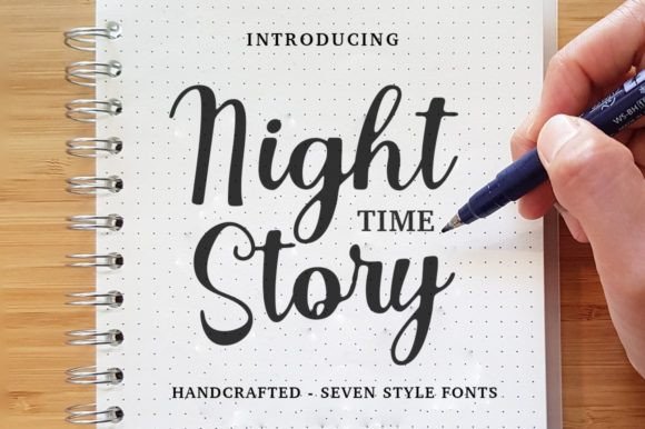 Unveiling Night Time Story: The Modern Script Font for Elegant Branding